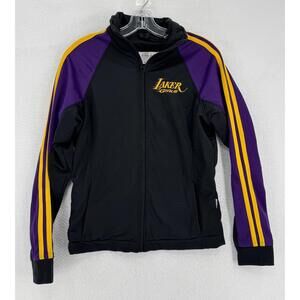 Jammin Laker Girls NBA Womens Black Purple Full Zip Athletic Jacket Sz S